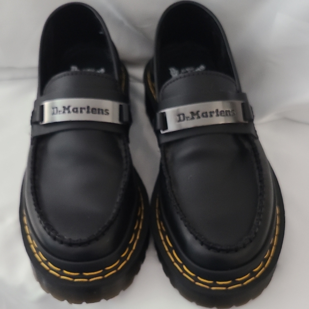 Dr Marten Name Plate Black Loafers
